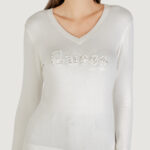Maglia Guess LS VN KENZIE LOGO SWTR Panna - Foto 2