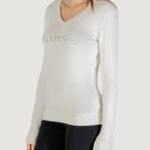 Maglia Guess LS VN KENZIE LOGO SWTR Panna - Foto 4