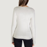 Maglia Guess LS VN KENZIE LOGO SWTR Panna - Foto 5