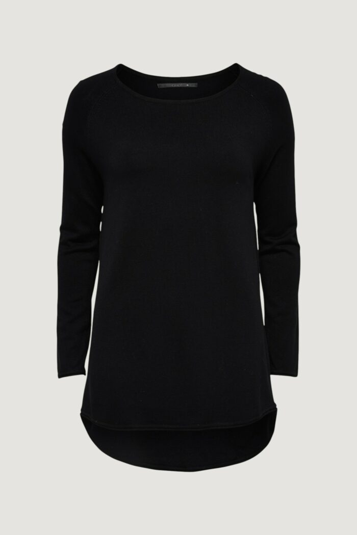 Maglia Only ONLMILA LACY L/S LONG PULLOVER KNT Nero