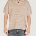 Maglia Only & Sons ONSGRAYSON DS 5 CHOCHET POLO KNIT NOOS Beige - Foto 1