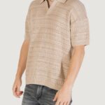 Maglia Only & Sons ONSGRAYSON DS 5 CHOCHET POLO KNIT NOOS Beige - Foto 2