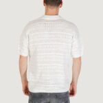 Maglia Only & Sons ONSGRAYSON DS 5 CHOCHET POLO KNIT NOOS Bianco - Foto 4
