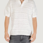 Maglia Only & Sons ONSGRAYSON DS 5 CHOCHET POLO KNIT NOOS Bianco - Foto 5