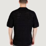 Maglia Only & Sons ONSGRAYSON DS 5 CHOCHET POLO KNIT NOOS Nero - Foto 4