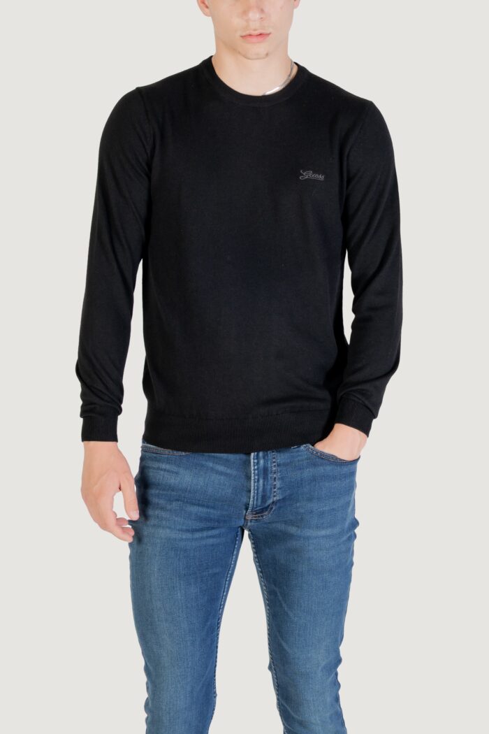 Maglione Guess DANIEL CN LS BASIC SWTR Nero – M5YR26 Z0122