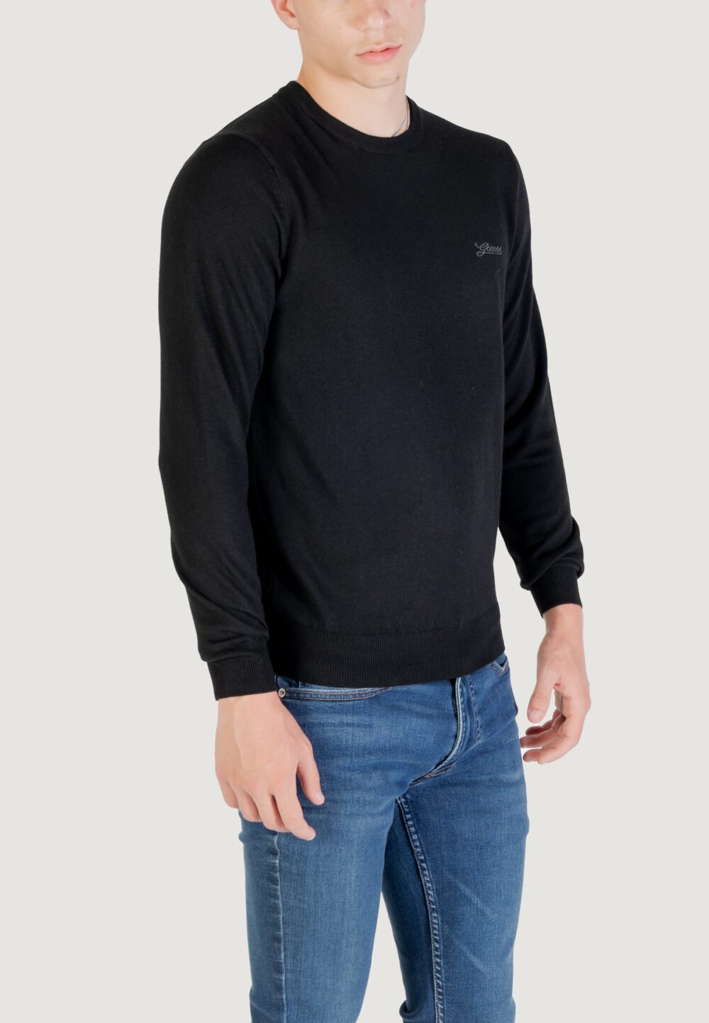 Maglione Guess DANIEL CN LS BASIC SWTR Nero - Foto 4