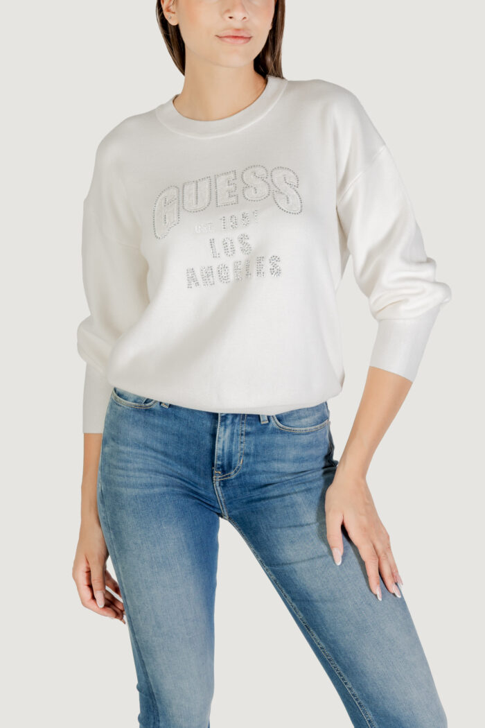 Maglione Guess LS CN LEIGHTON LOGO SWTR Panna – W5YR26 Z26I2
