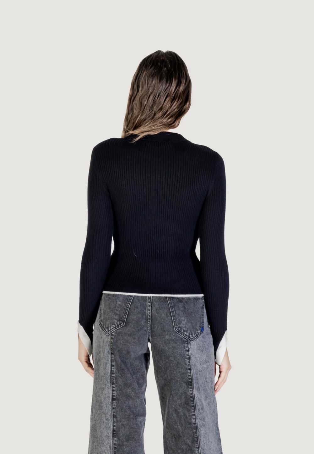 Maglione Karl Lagerfeld Jeans KLJ MOCK NECK SWEATER Nero - Foto 5