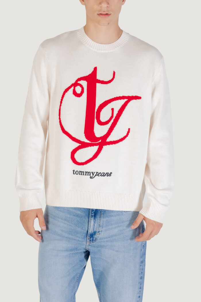 Maglione Tommy Hilfiger TJM REG MONOGRAM CNE Panna – DM0DM21883