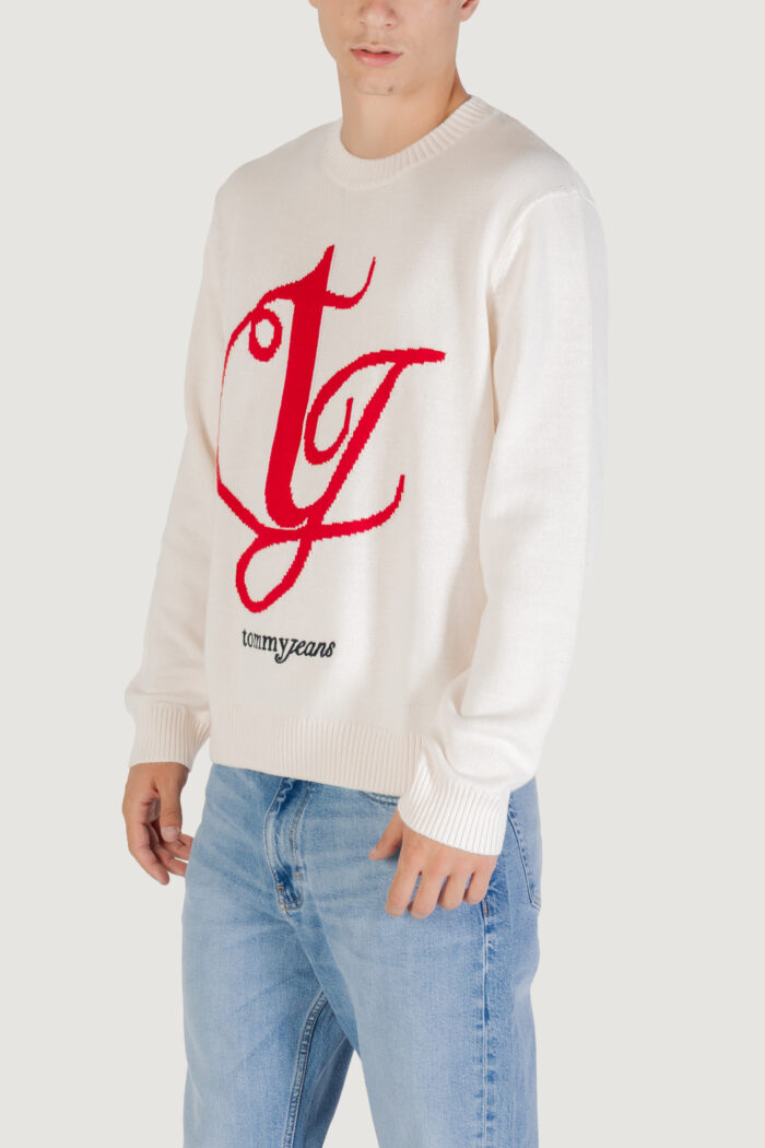 Maglione Tommy Hilfiger TJM REG MONOGRAM CNE Panna – DM0DM21883