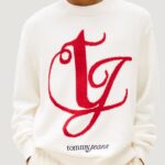 Maglione Tommy Hilfiger Jeans TJM REG MONOGRAM CNE Panna - Foto 1