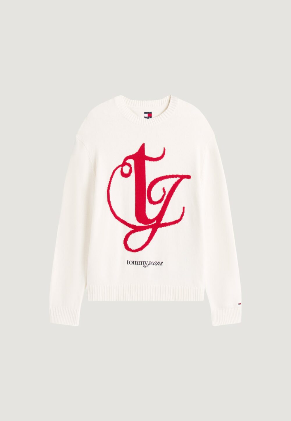 Maglione Tommy Hilfiger Jeans TJM REG MONOGRAM CNE Panna - Foto 4