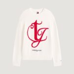 Maglione Tommy Hilfiger Jeans TJM REG MONOGRAM CNE Panna - Foto 4