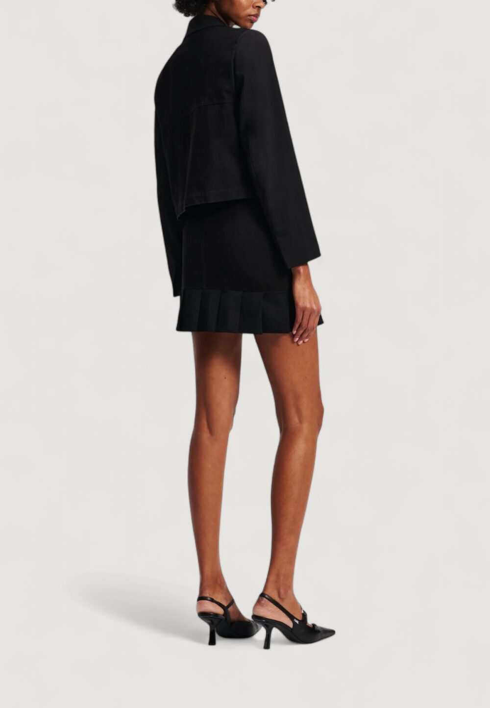 Minigonna Karl Lagerfeld Jeans KLJ PLEATED MINI SKIRT Nero - Foto 4