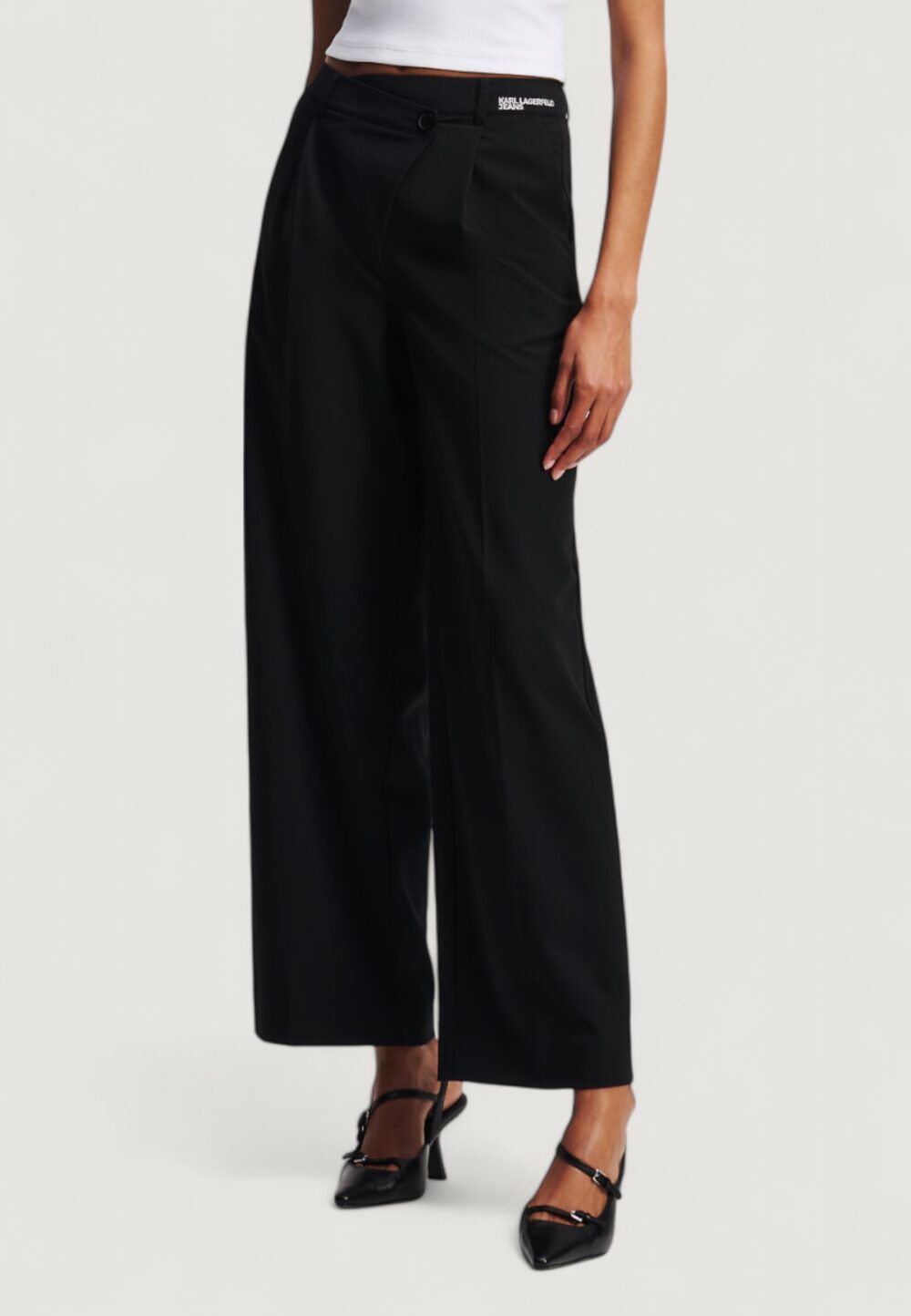 Pantaloni a palazzo Karl Lagerfeld Jeans KLJ TAILORED PANT Nero - Foto 1