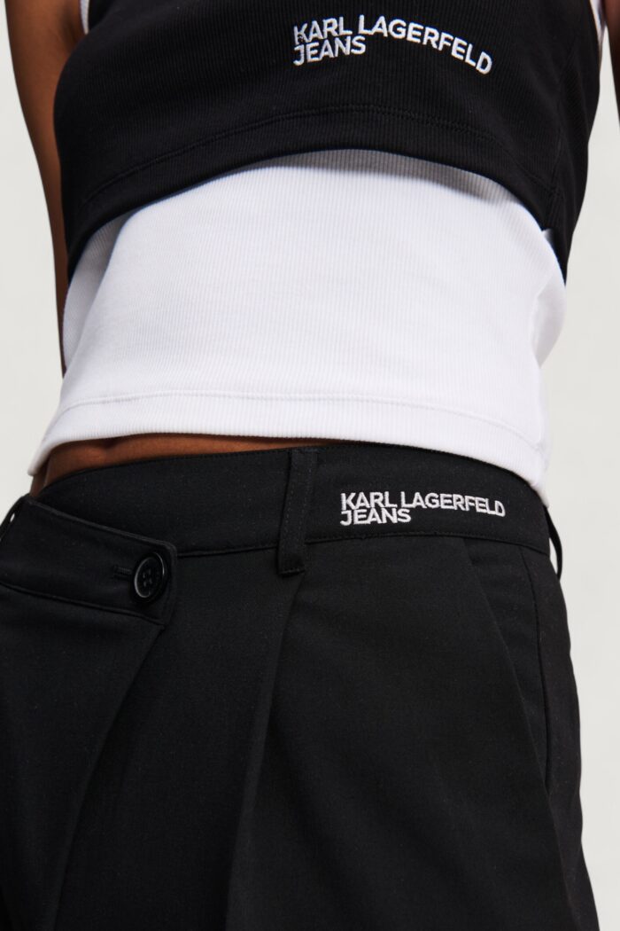 Pantaloni a palazzo Karl Lagerfeld Jeans KLJ TAILORED PANT Nero