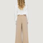Pantaloni a palazzo Only Onlmarsa Solid Paperbag Wvn Noos Beige - Foto 4