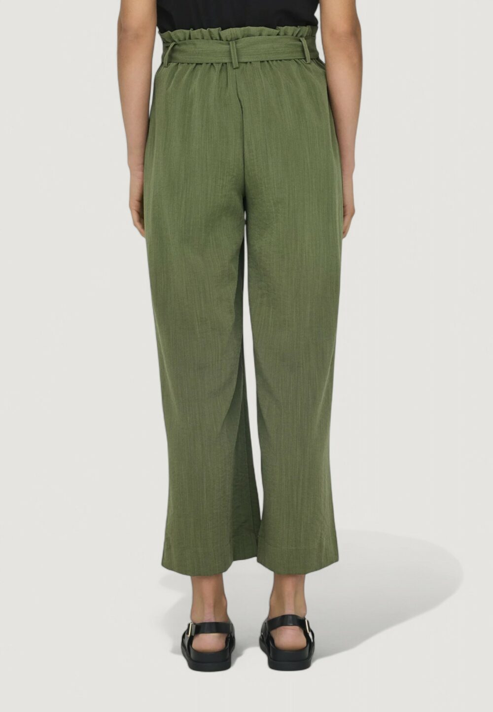 Pantaloni a palazzo Only Onlmarsa Solid Paperbag Wvn Noos Verde Oliva - Foto 2