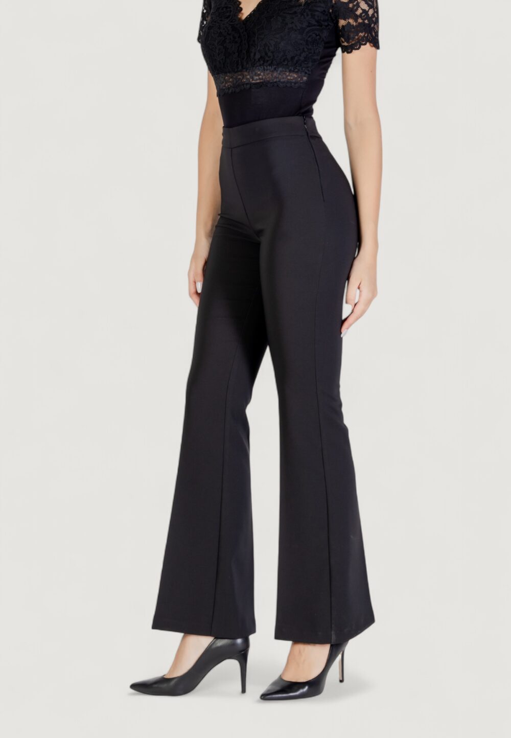 Pantaloni a palazzo Rinascimento  Nero - Foto 3