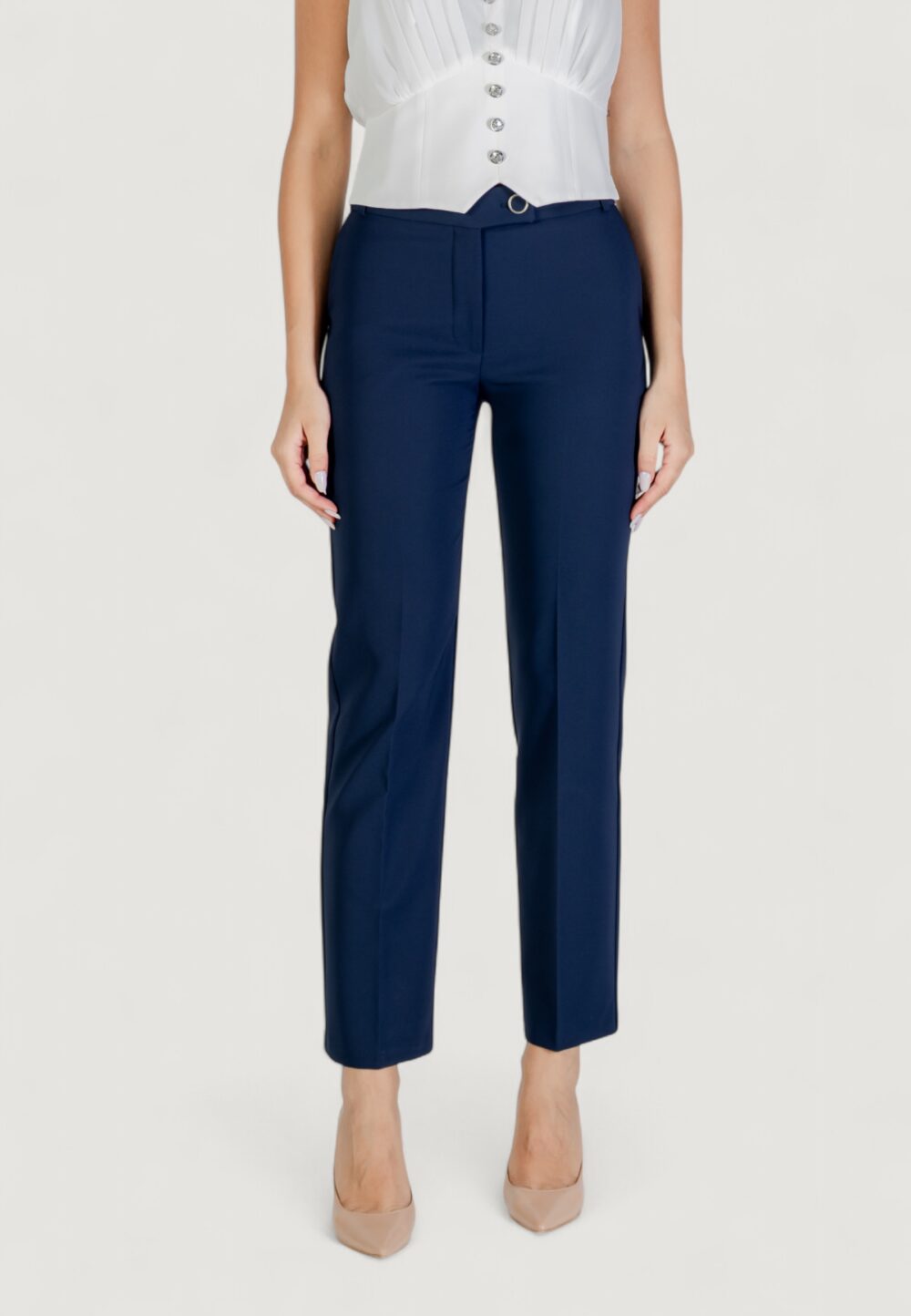 Pantaloni a sigaretta Rinascimento  Blu - Foto 1