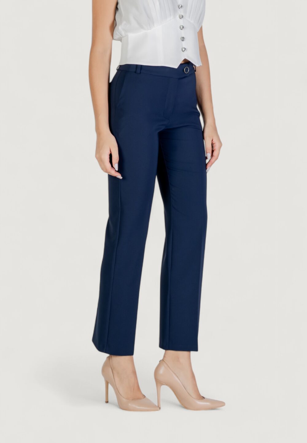 Pantaloni a sigaretta Rinascimento  Blu - Foto 3