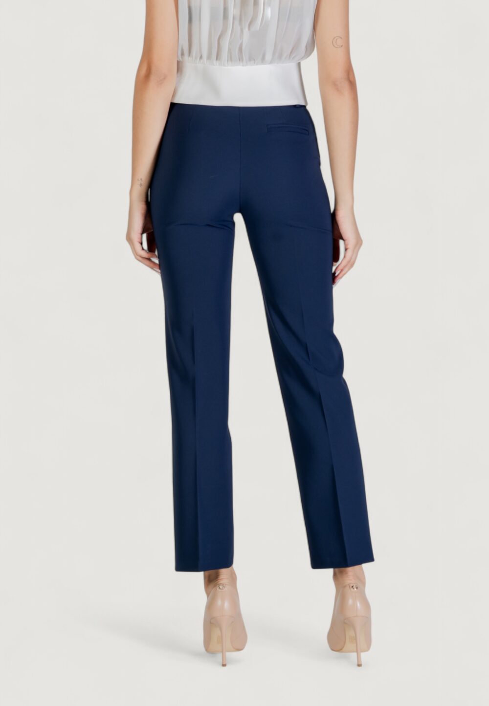 Pantaloni a sigaretta Rinascimento  Blu - Foto 4