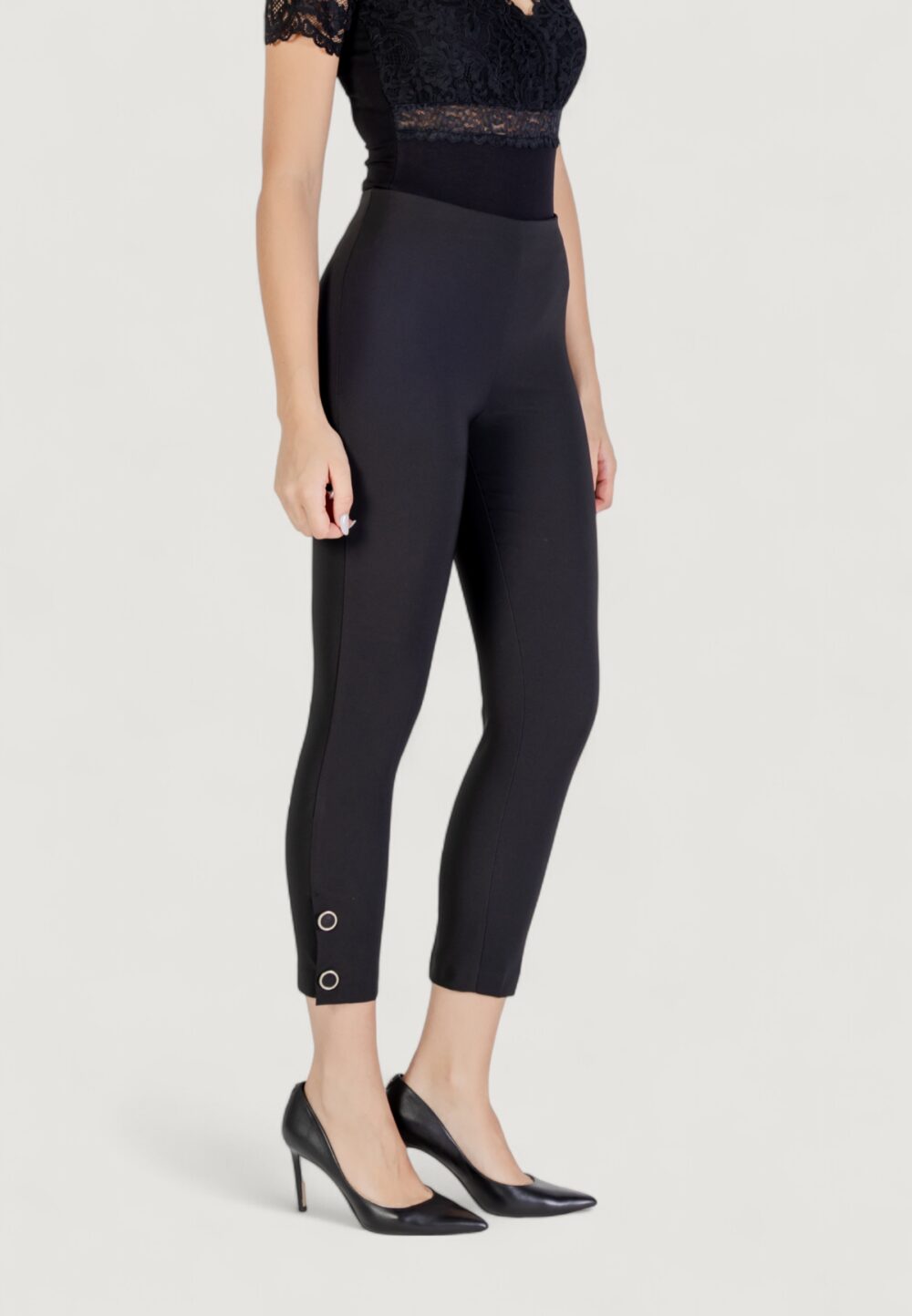 Pantaloni a sigaretta Rinascimento  Nero - Foto 4