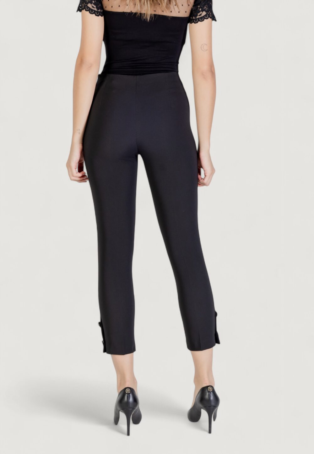 Pantaloni a sigaretta Rinascimento  Nero - Foto 5