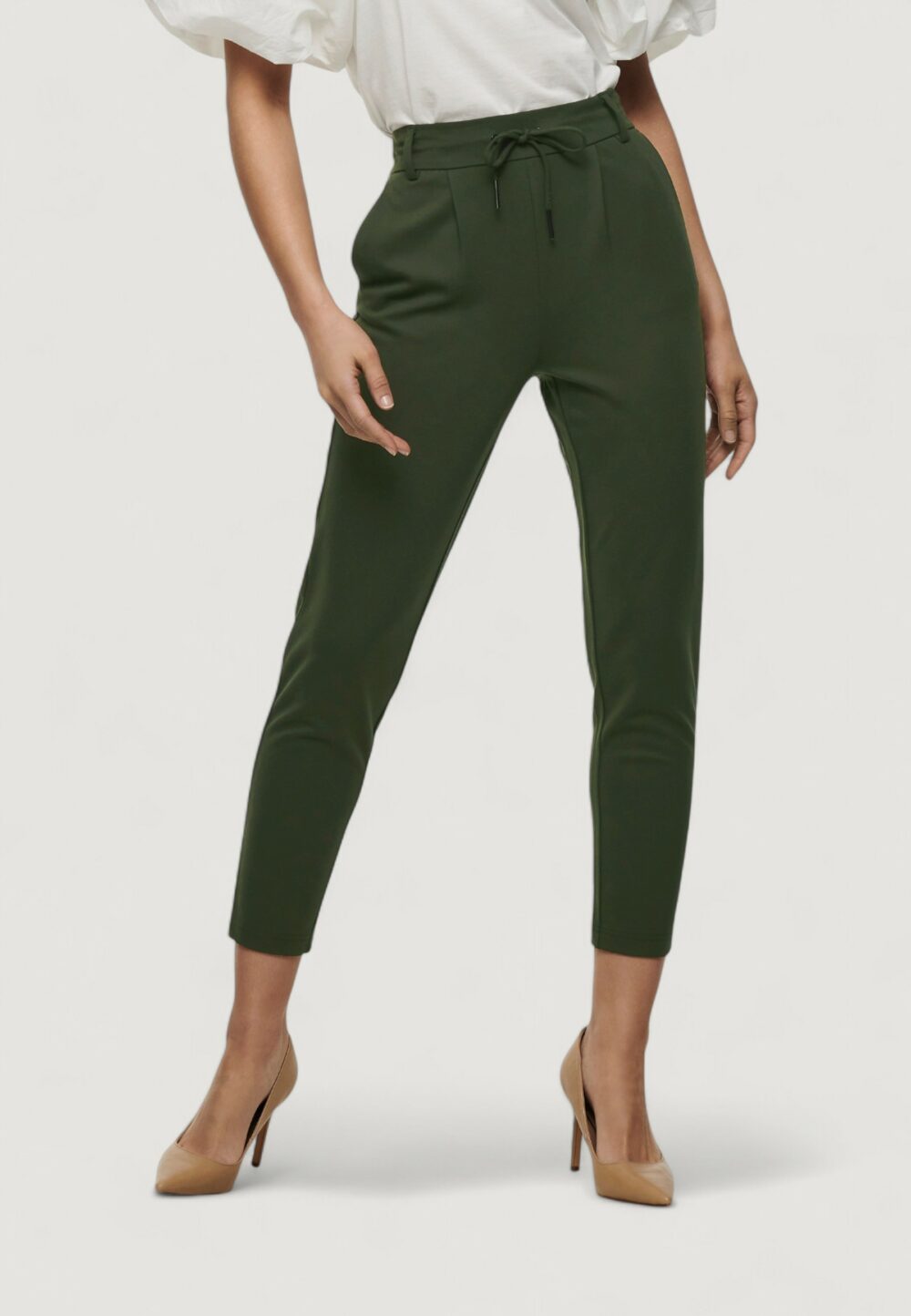 Pantaloni Only ONLPOPTRASH LIFE EASY COL NOOS Verde Scuro - Foto 1