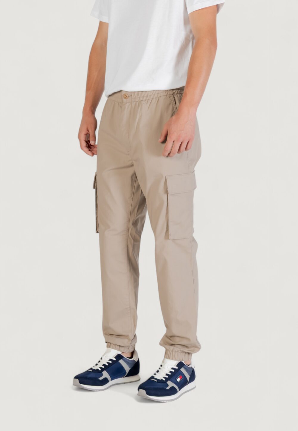 Pantaloni Calvin Klein Jeans SKNNY ELSTC RPSTP CR Terra - Fango - Foto 2