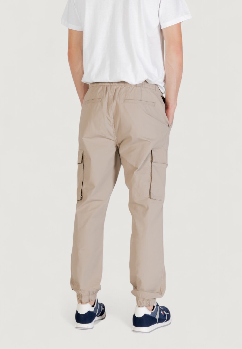 Pantaloni Calvin Klein Jeans SKNNY ELSTC RPSTP CR Terra - Fango - Foto 4