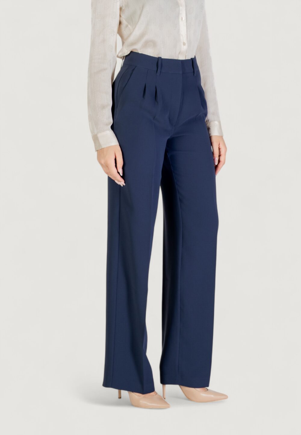 Pantaloni regular Guess THEOLINE PERFECT PANT Blue scuro - Foto 3