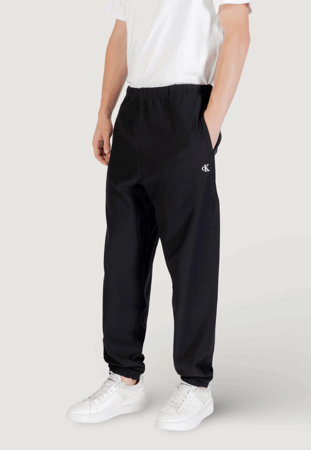 Pantaloni sportivi Calvin Klein Jeans PREMIUM TERRY MONOGR Nero - Foto 2