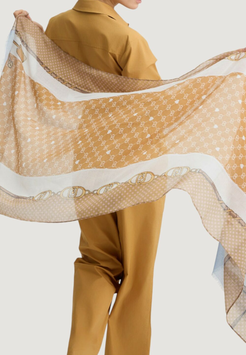 Pashmina Liu-Jo ECS S.VALENTINO 70X180 Beige scuro - Foto 3