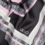 Pashmina Liu-Jo ECS FOULARD PITONE 90X90 Nero - Foto 4