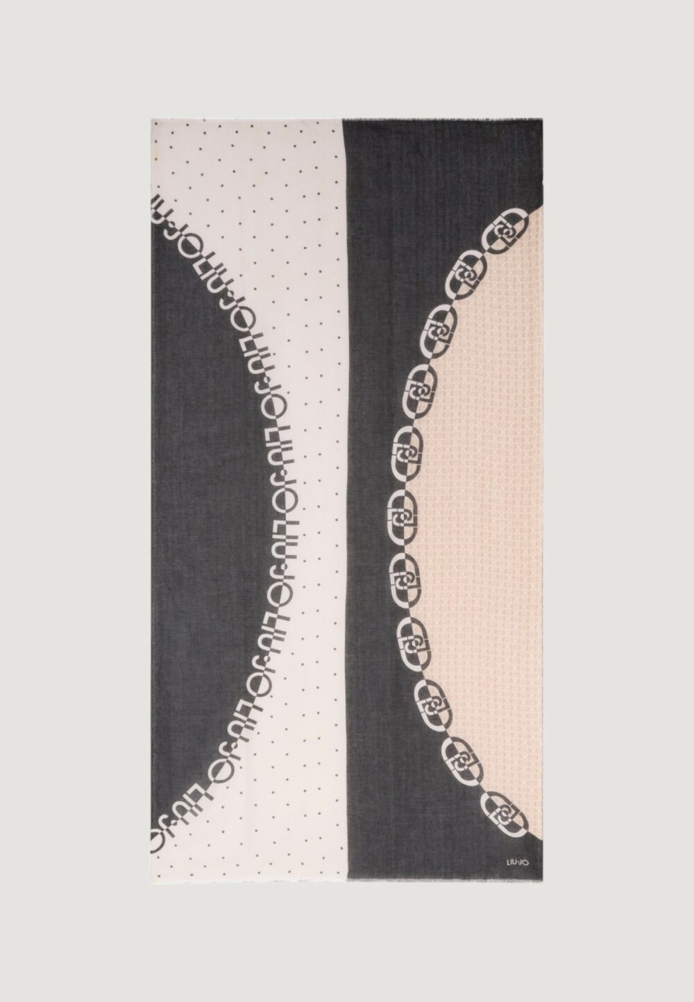 Pashmina Liu-Jo ECS POIS COLOR BLOCK 90X Nero - Foto 2