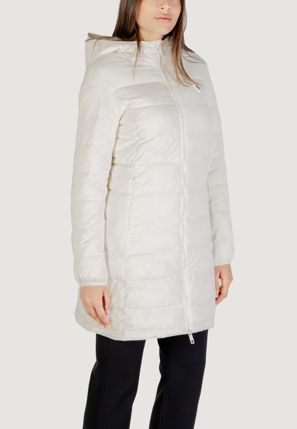 Piumino Guess Active NEW ALETA LONG PUFFER Panna - Foto 3
