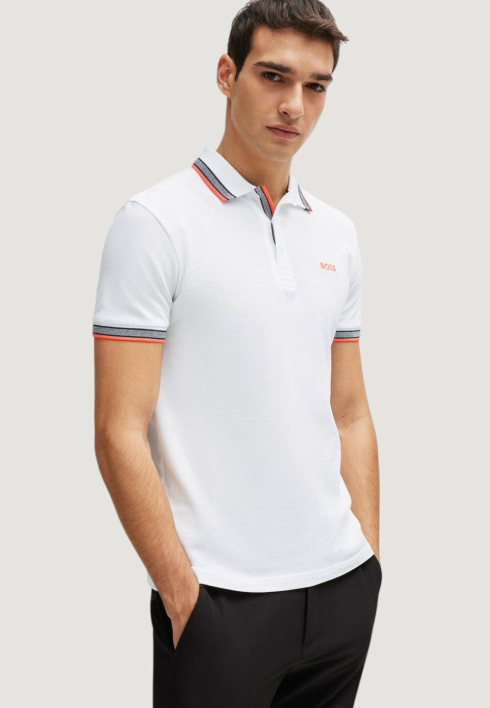 Polo manica corta Boss 10241663 Bianco - Foto 2