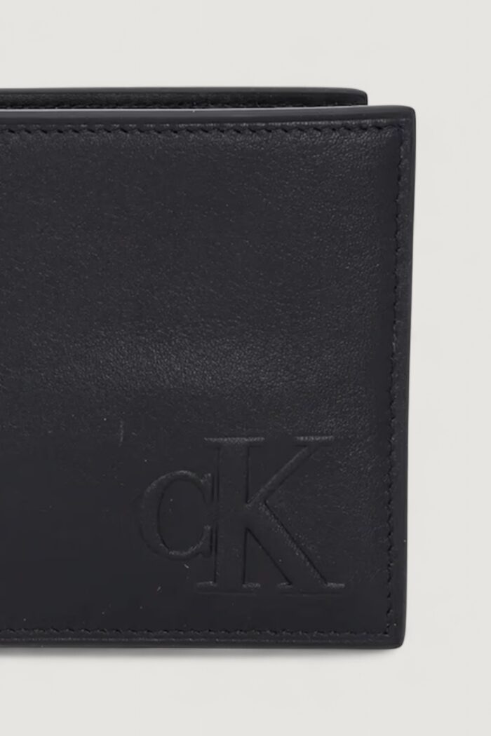 Portafoglio con portamonete Calvin Klein BOLD CK EW BILLFOLD Nero – LV04G1071G