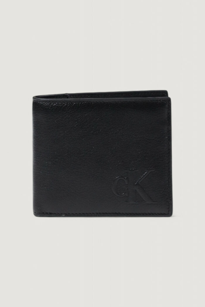 Portafoglio con portamonete Calvin Klein BOLD CK EW BILLFOLD W/ COIN Nero – LV04G1072G