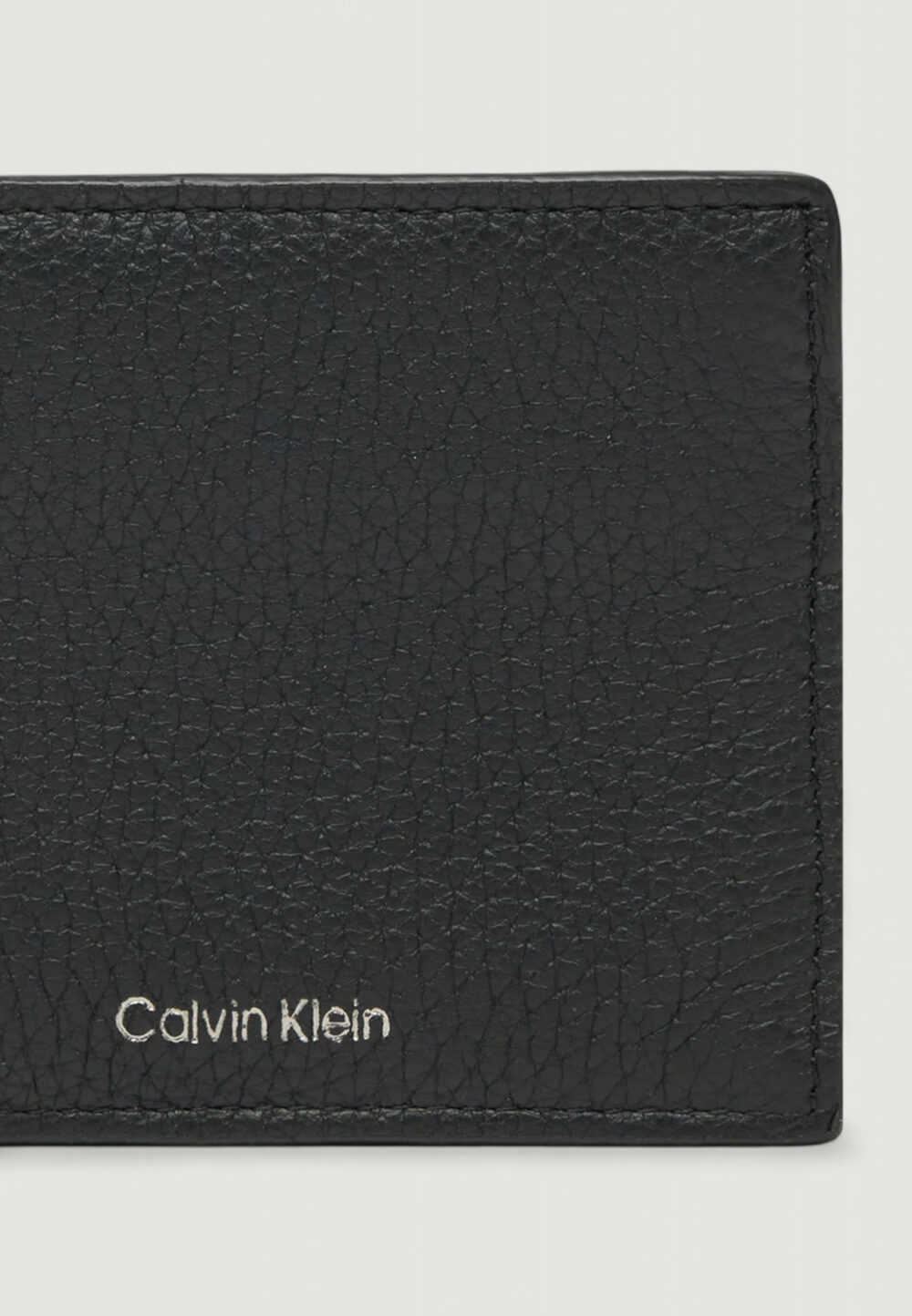 Portafoglio con portamonete Calvin Klein CK LEATHER BILLFOLD W ZIP COIN Nero - Foto 2
