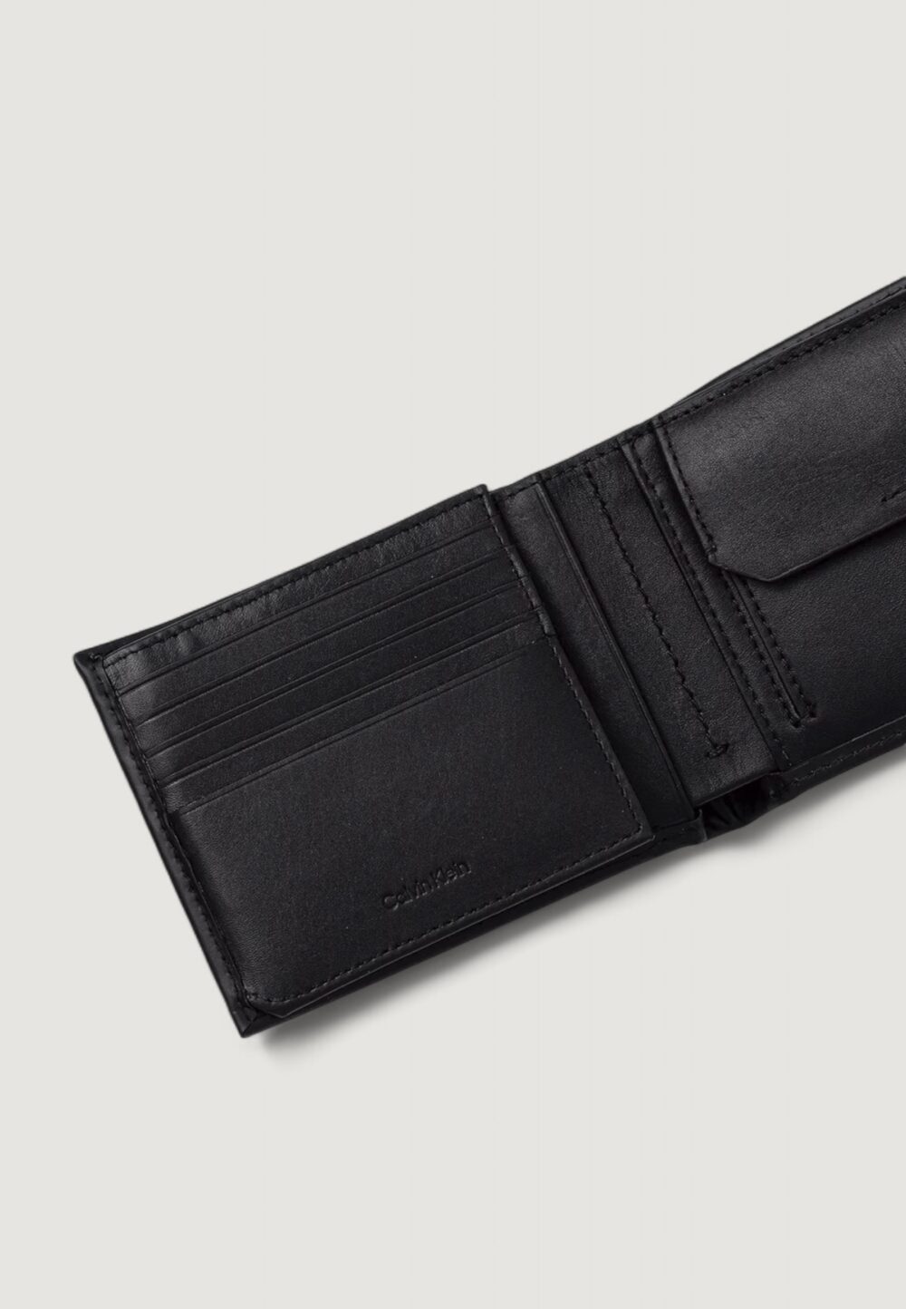 Portafoglio con portamonete Calvin Klein CK SMTH BLLFLD W/ CN Nero - Foto 4