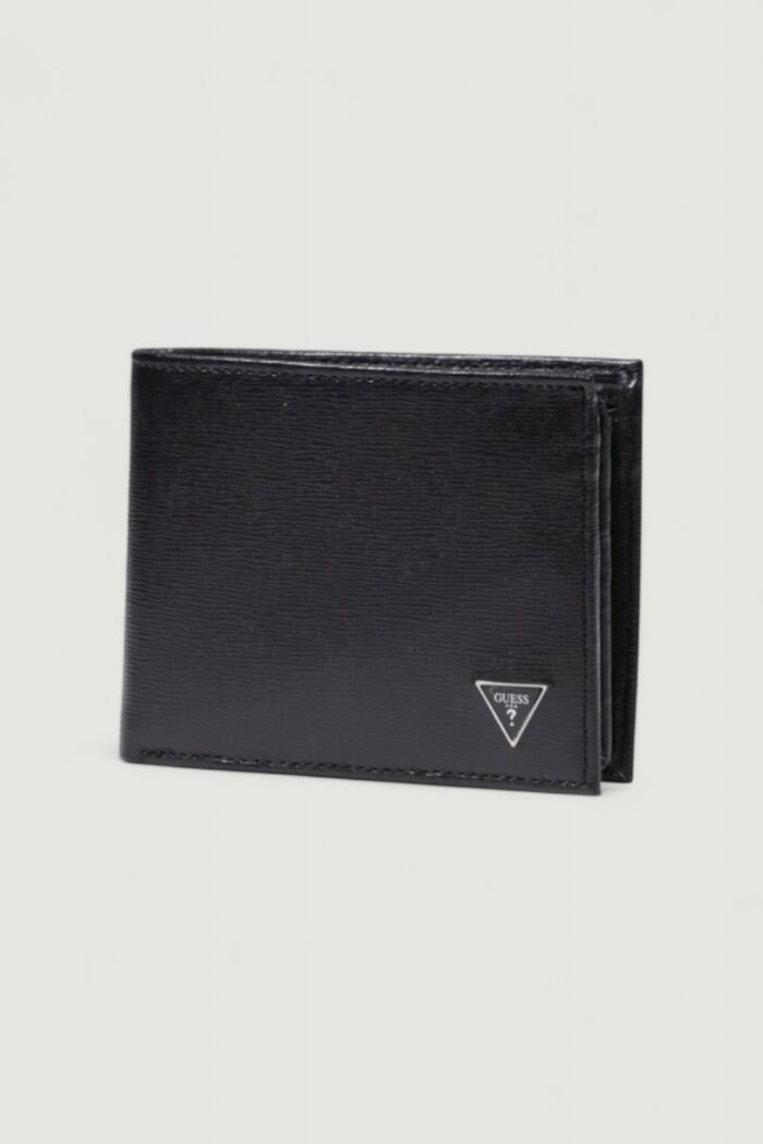 Portafoglio con portamonete Guess MILANO BIFOLD M DOUBLE Nero – SMCSLE LEA24
