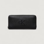 Portafoglio grande Calvin Klein SCULPTED ZIP AROUND Nero - Foto 1