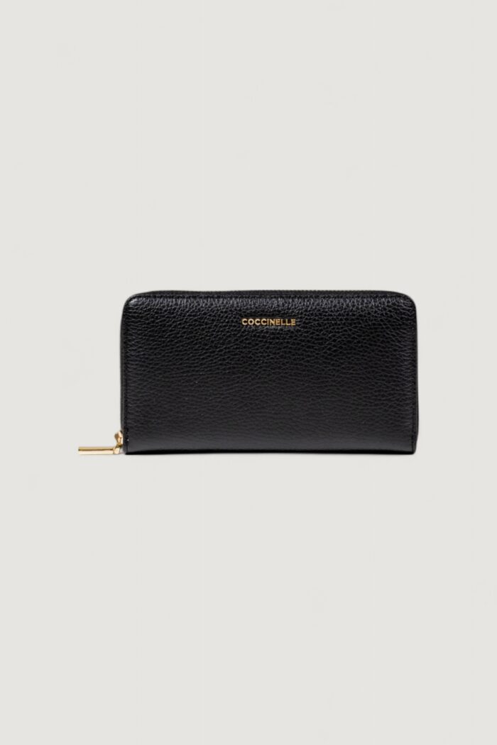 Portafoglio grande Coccinelle METALLIC SOFT Nero