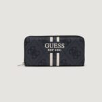 Portafoglio grande Guess LAUREL II SLG LARGE ZIP AROUND Antracite - Foto 4