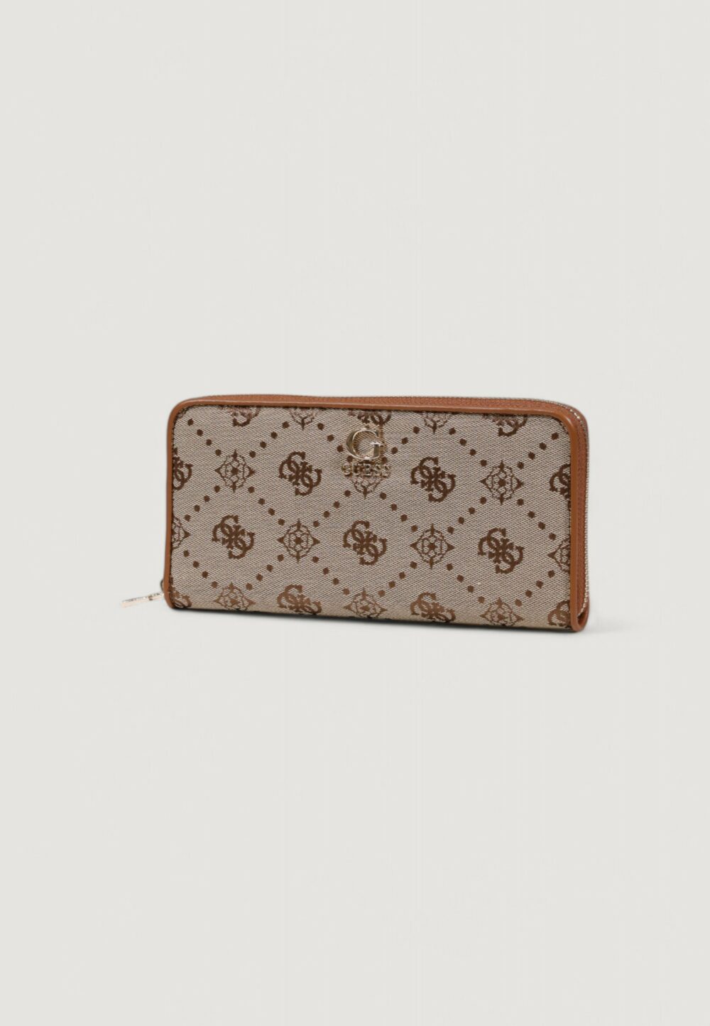 Portafoglio grande Guess NEDA SLG LARGE ZIP AROUND Latte - Foto 3