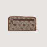 Portafoglio grande Guess NEDA SLG LARGE ZIP AROUND Latte - Foto 4