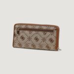 Portafoglio grande Guess NEDA SLG LARGE ZIP AROUND Latte - Foto 2
